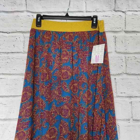 LuLaRoe Lola Skirt Womens Size Medium Pull On A Line Colorful Knee Length - Picture 2 of 11